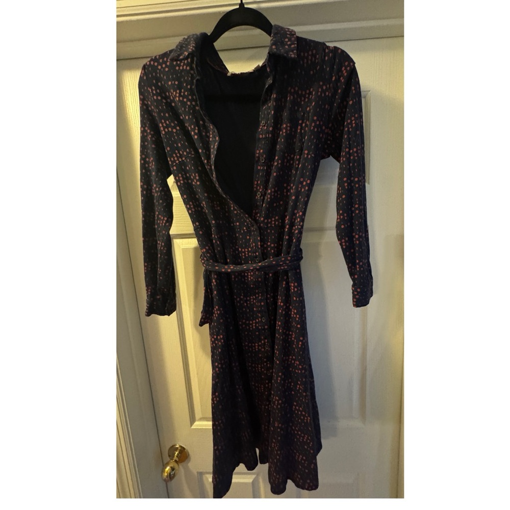 Boden Navy Blue Polka Dot Dress